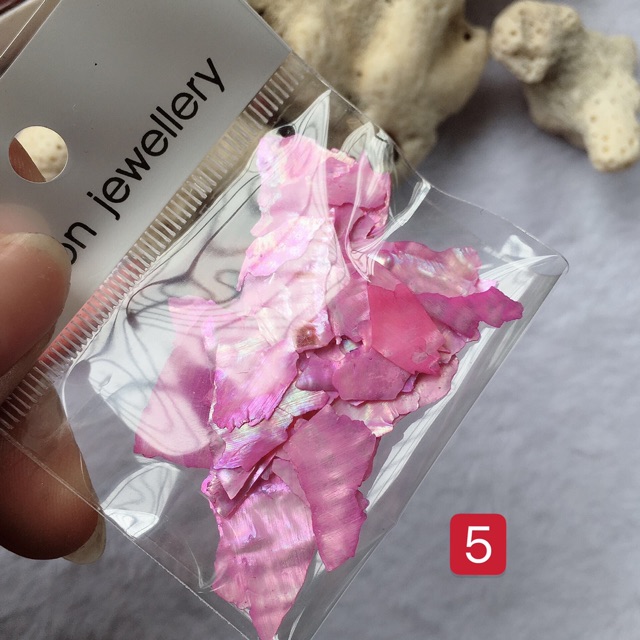 Xà cừ vân gỗ siêu mỏng trang trí nail 14 màu