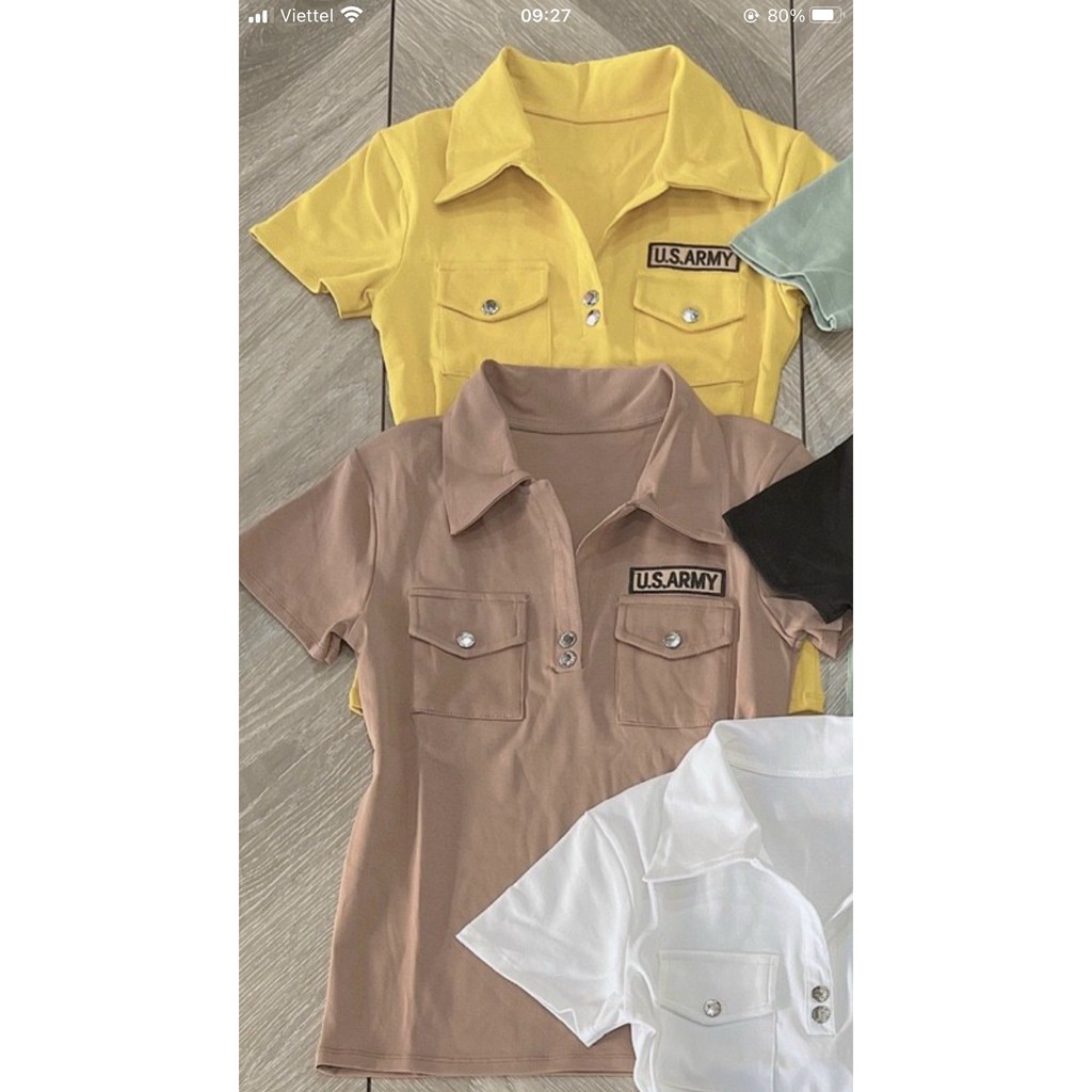 [CÓ SẴN ] Áo cổ bẻ hình thật , Áo cổ trụ chất vải birip | BigBuy360 - bigbuy360.vn