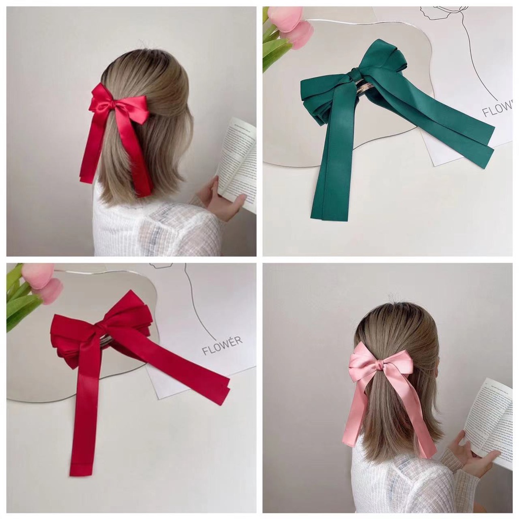 Kẹp Tóc Hình Nơ Lớn Phong Cách Retro Thời Trang