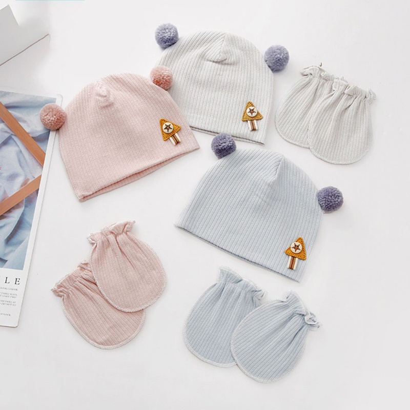 Bộ Găng Tay Và Mũ Beanie Mềm Mại Chống Trầy Làm Phụ Kiện Chụp Ảnh Cho Bé Sơ Sinh