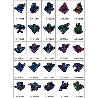 Set 100 tem dán - Marvel Phản Quang