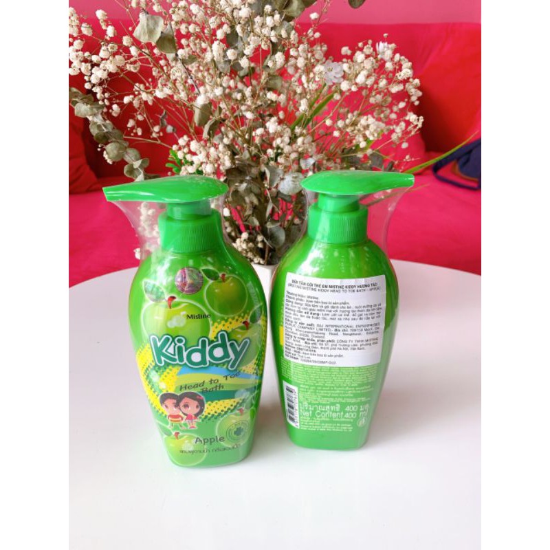 [Chính Hãng] Sữa Tắm Gội Cho Bé MISTINE KIDDY 400ml Mùi Táo_Sản Xuất Tại Thái Lan_TiVa Mart