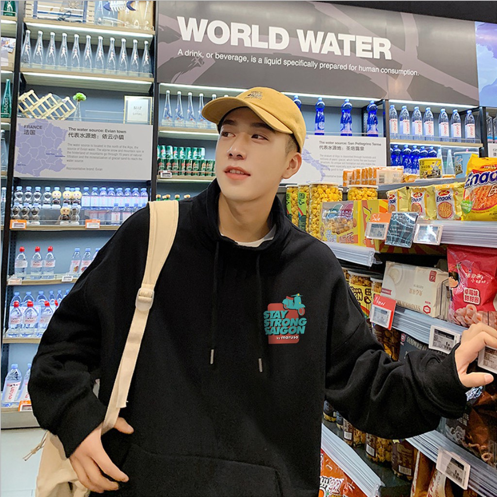 Áo Hoodie Đôi Form Rộng Chất Nỉ Bông Cotton Dày Dặn SAIGON kèm ảnh thật | BigBuy360 - bigbuy360.vn