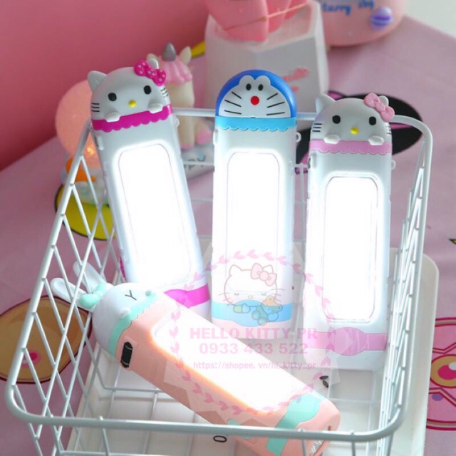 ĐÈN PIN (LED) SẠC ĐÔI HELLO KITTY DOREMON DORAEMON