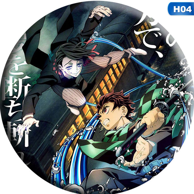 Huy hiệu cài áo kim loại hình icon nhân vật Anime Nezuko
