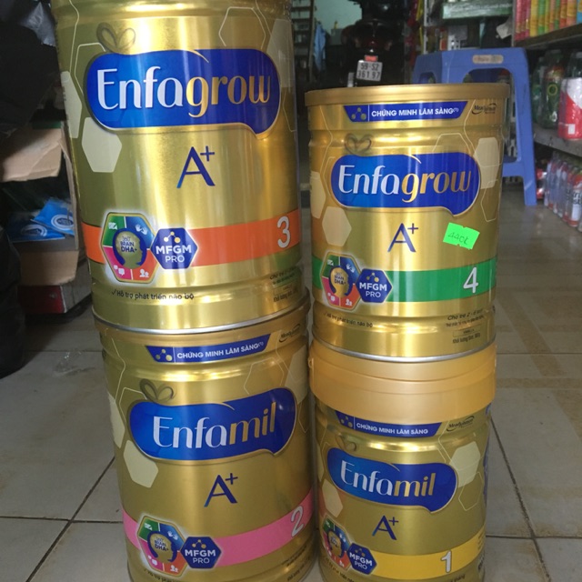 ( giá rẻ) Sữa bột enfamil 1/2 enfagrow 3/4 900g 1,7kg