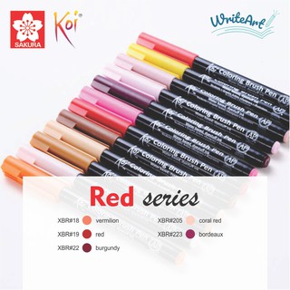 (Red) Bút cọ màu nước Sakura Koi - Sakura Koi Coloring Brush Pen