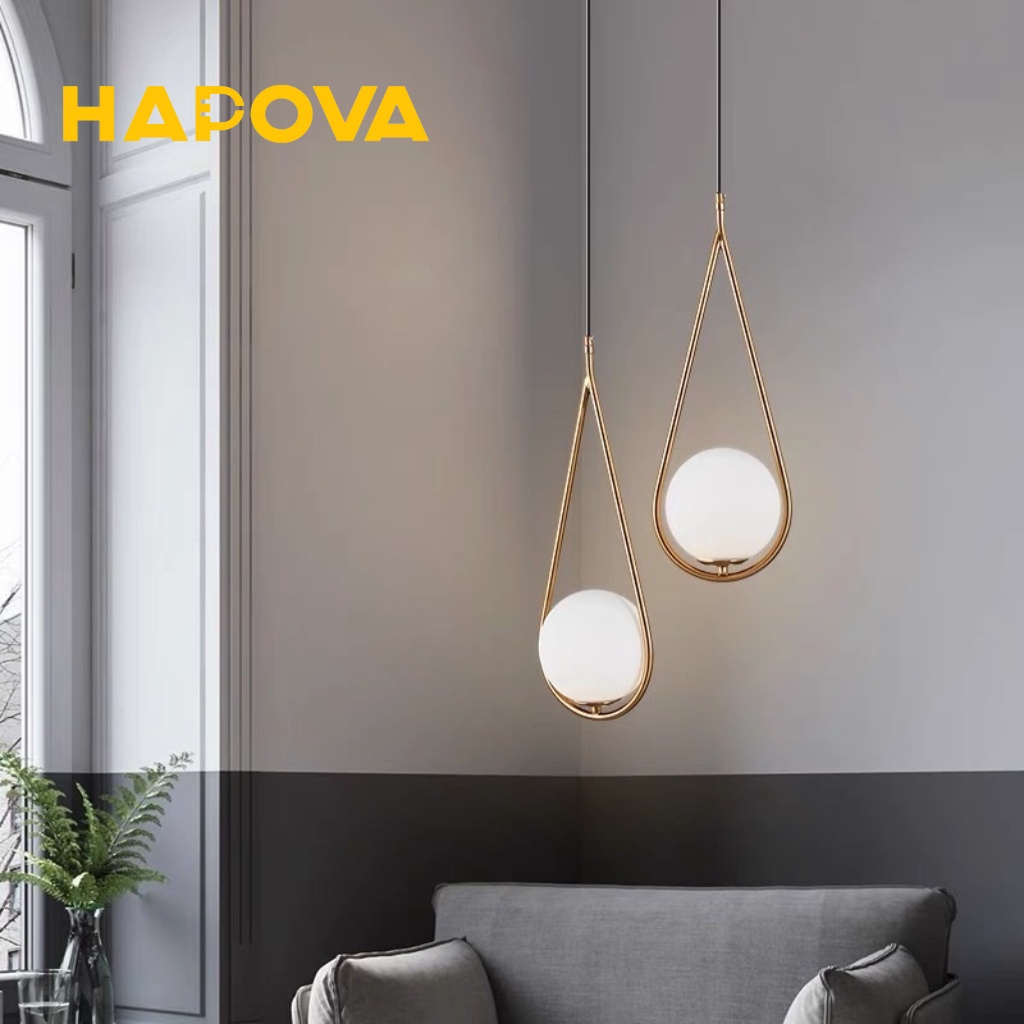Đèn thả trang trí phòng khách phòng ngủ Decor HAPOVA WIRE 5009 Hình Giọt Nước