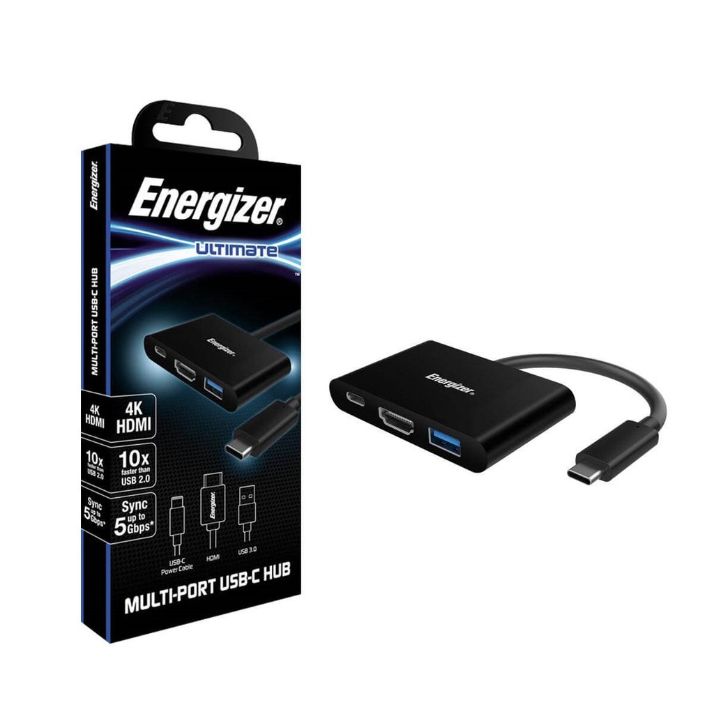 Bộ Chuyển USB-C3.1 Hub Energizer USBA/USB-C/HDMI - HC303CV