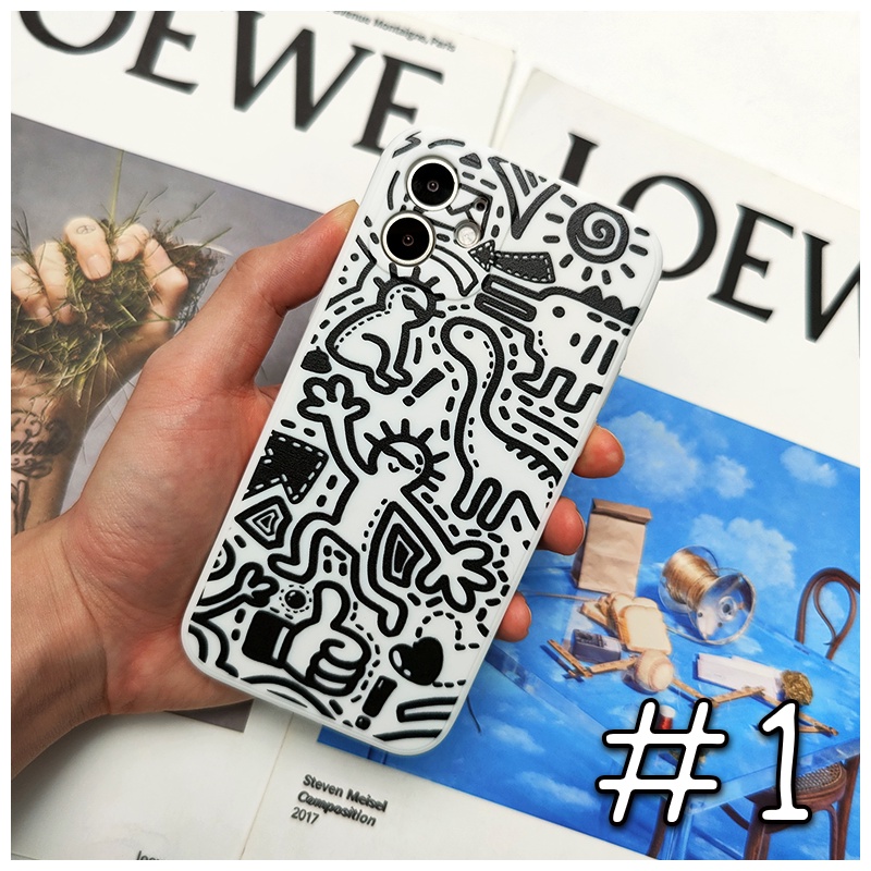 IPhone 13 12 mini Pro Max new SE 2020 2022 SE3 6 6S 7 8 PLUS X XR XS XSMAX 11 PRO MAX Doodle comics soft case