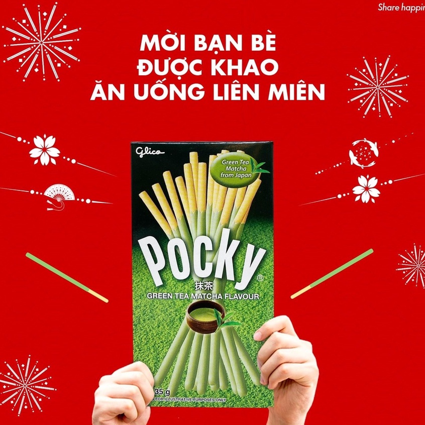 Bánh que phủ kem mix vị Glico  Pocky