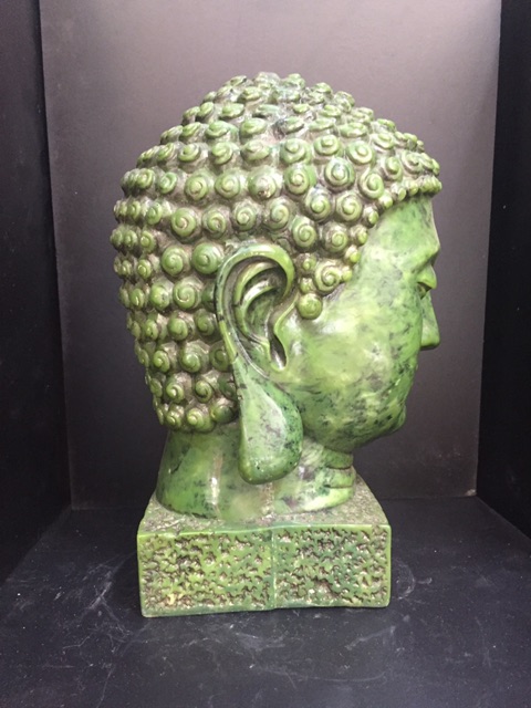 Tượng đầu phật thích ca bằng đá nhân tạo composite cao 9, 12,5, 16cm.