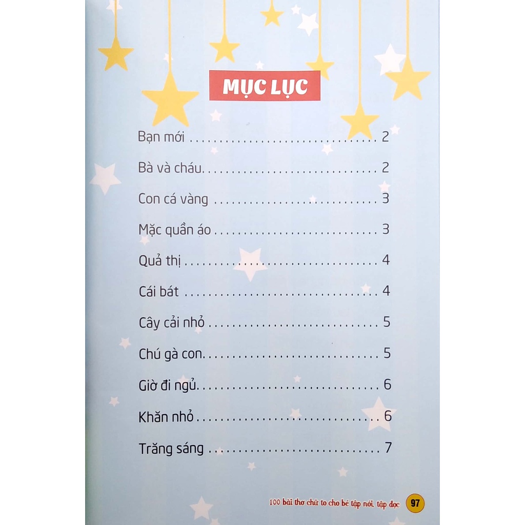 Sách 100 Bài Thơ Chữ To Cho Bé Tập Nói, Tập Đọc