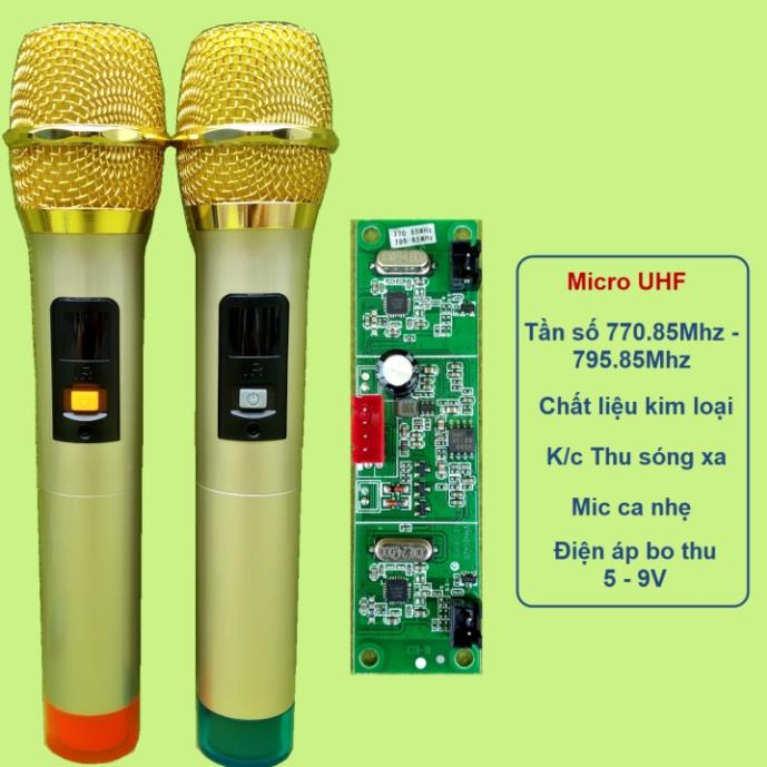 Mạch loa kéo 3 tấc đôi DSP Reverb Echo có chống hú - Equalizer 5 Band 2 kênh độc lập kèm Mic và kèm loa