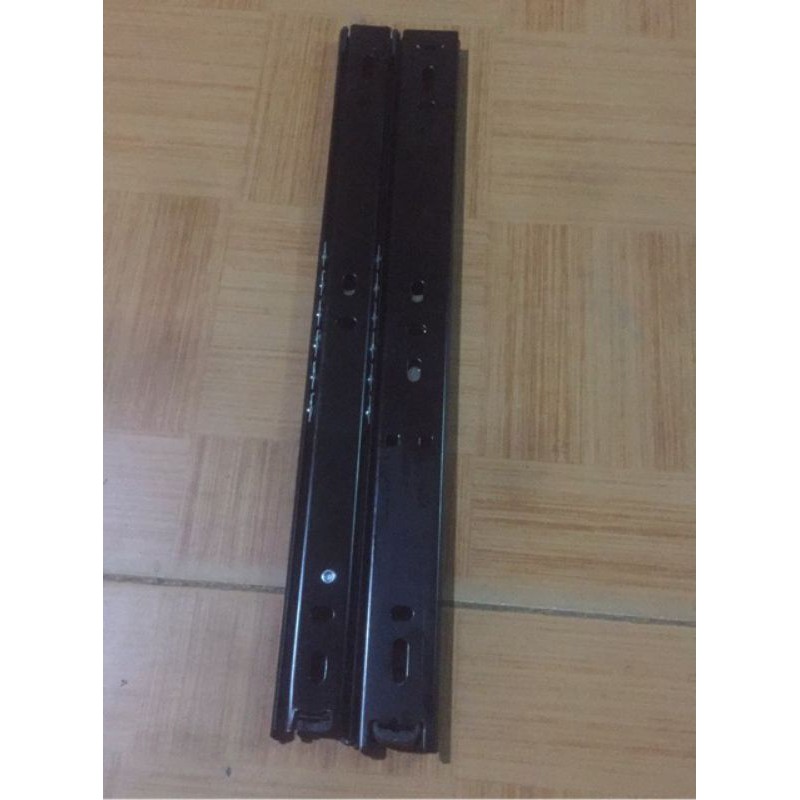 Bộ ray trượt loại 2 tầng AEC- HAMMERER,ray trượt ngăn kéo đen trơn cho tủ,kệ...