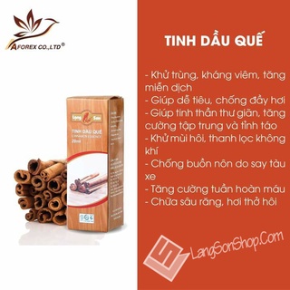 Tinh dầu Quế Lạng Sơn chính hãng chất lượng cao (Mua 2 lọ Quế 100ml tặng máy xông tinh dầu)