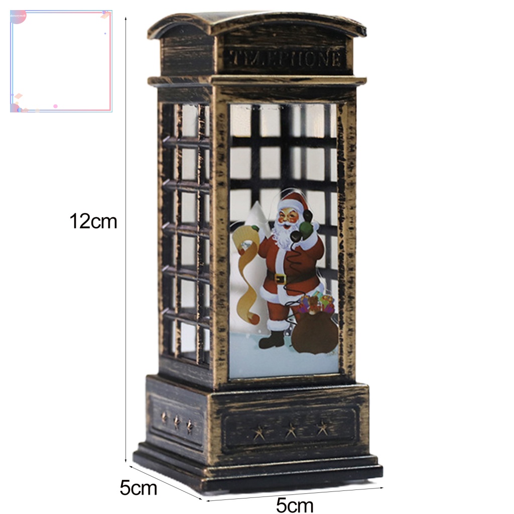 (DOV) Đèn Trang Trí Giáng Sinh Hình Bốt Điện Thoại Bắt Mắt