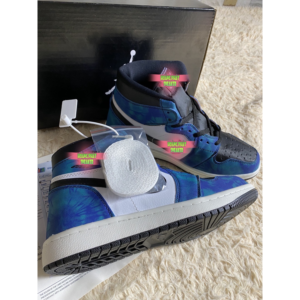 Giày Thể Thao JD1 Cổ cao - Xanh Tie Dye - NAM+NỮ "FullL Size, Full Bill Box" | BigBuy360 - bigbuy360.vn