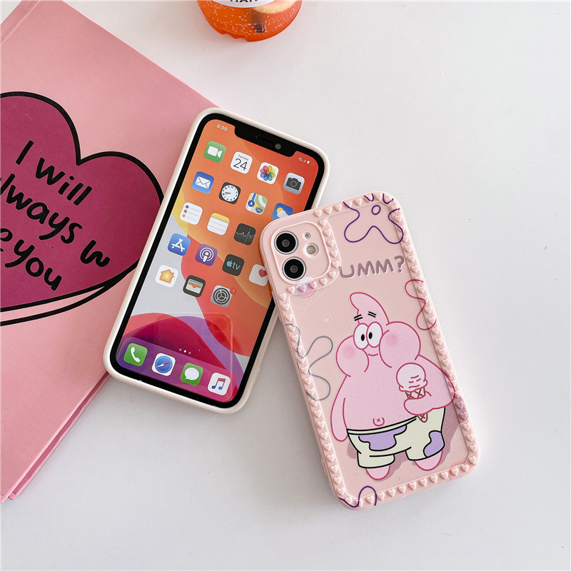 ốp điện thoại Họa Tiết Hoạt Hình Bọt Biển Dễ Thương Cho iPhone 13 12 Pro Max iP11 Xs Max