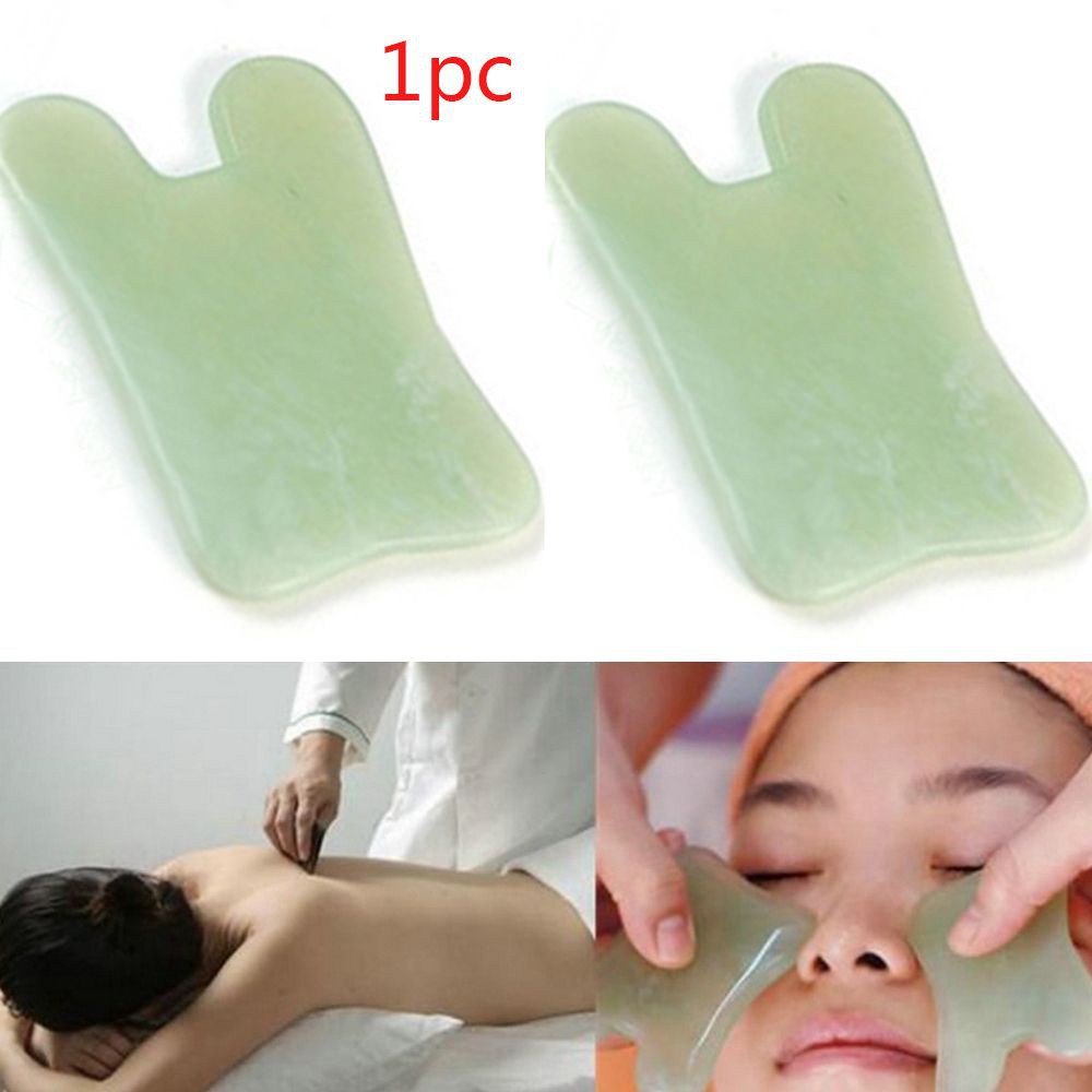 [Hàng mới về] Dụng cụ mát xa gua sha bằng đá ngọc bích tự nhiên tiện dụng