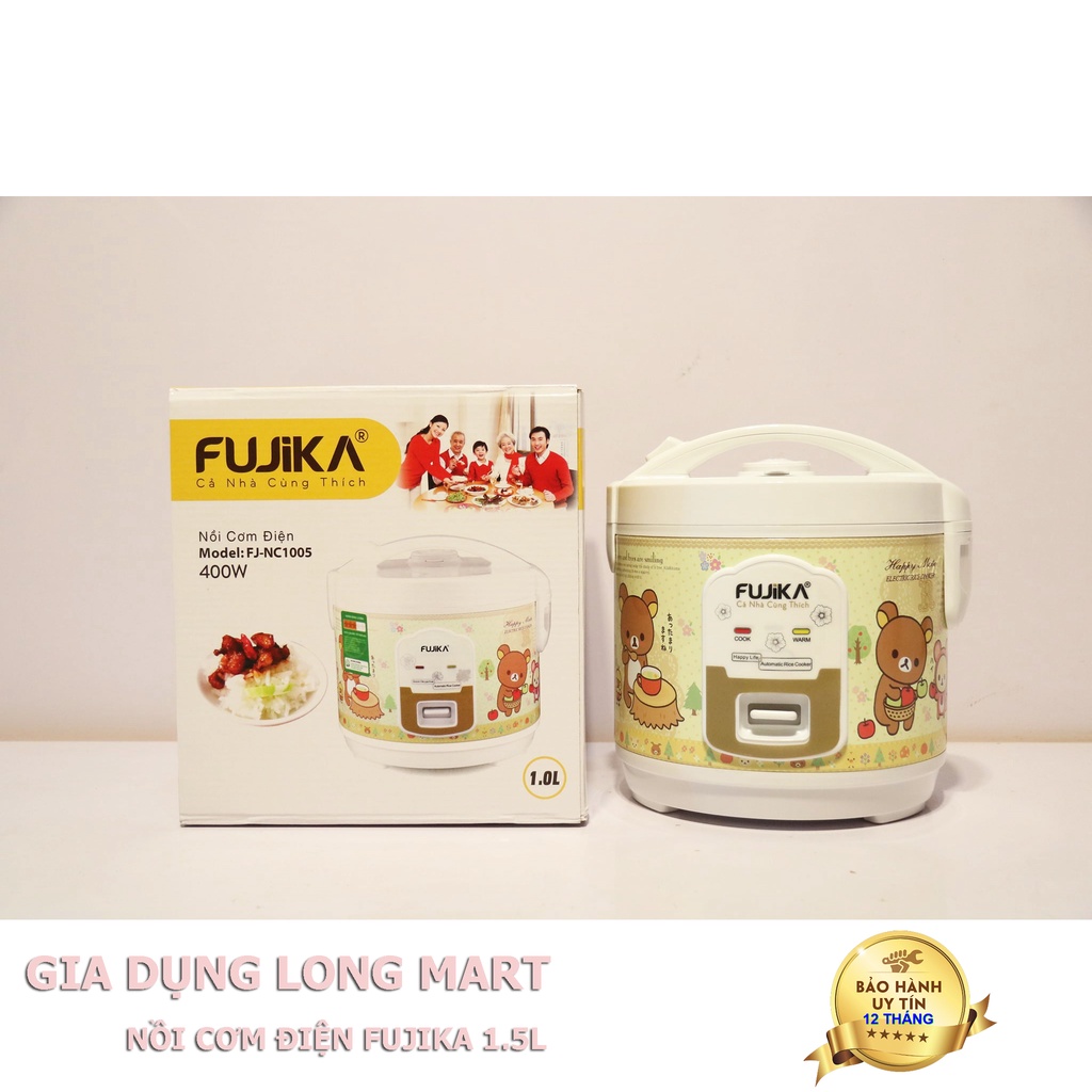 Nồi cơm điện FUJIKA FJ-NC 1505 Dung tích 1L -1.5L Lòng niêu siêu dày, Nấu cơm siêu ngon, Giữ nóng siêu tốt