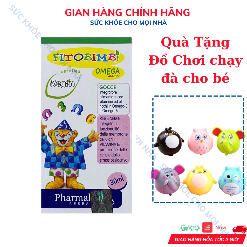 FITOBIMBI Omega Junior - Phát Triển Trí Não,Tăng Cường Miễn Dịch,Tốt Cho Mắt(Lọ nhỏ giọt 30ml)