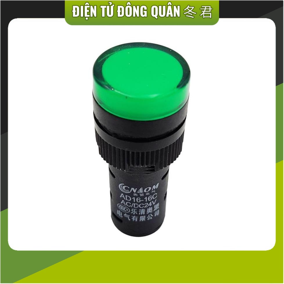 Đèn báo AD16-16C xanh lá 12 VDC/VAC, 24VDC/VAC, 220VAC [ĐIỆN TỬ]