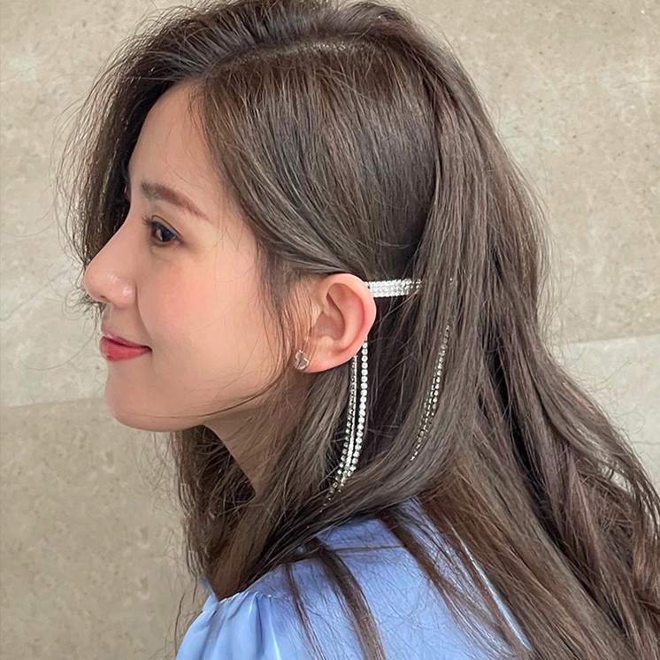 Kẹp tóc dài lấp lánh phối như bông tai nữ tính YU42