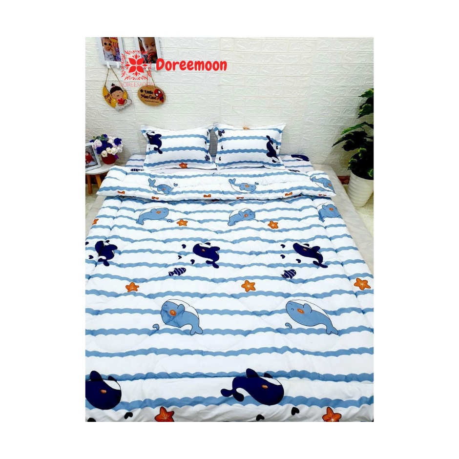 Chăn phao poly - Chăn phao trần bông có ruột - mẫu mới 2021 - Doreemoon