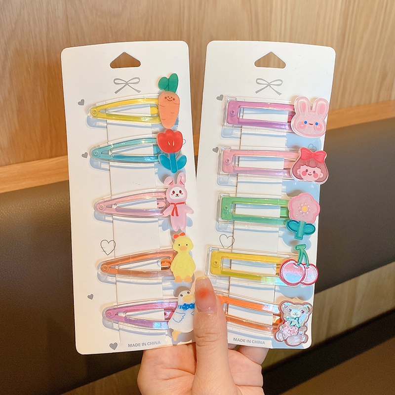 Flower Hair Clip Set Cute Bb Clip Colorful Hair Pin Hair Accessories for Kids Girl