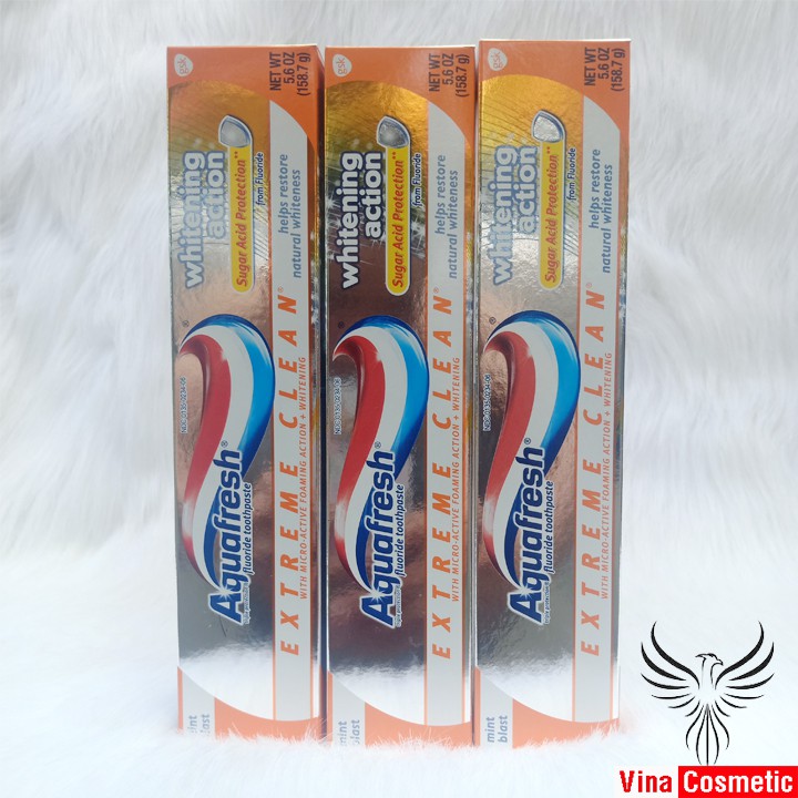 Kem Đánh Răng Aquafresh Extreme Clean Whitening Action - 158.7g Mỹ