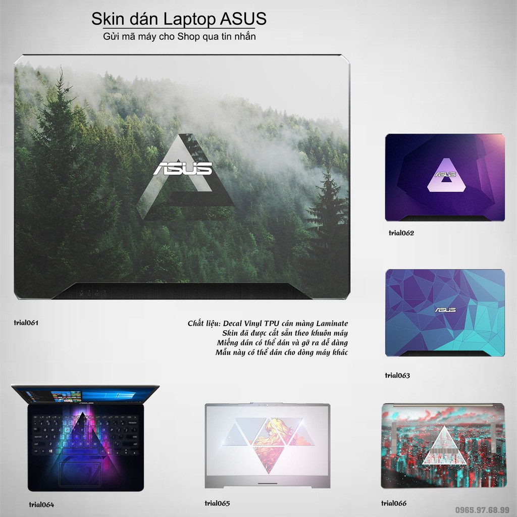 Skin dán Laptop Asus in hình Đa giác _nhiều mẫu 11 (inbox mã máy cho Shop)