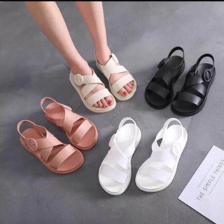 Sandal nữ quai chéo, sandal cao su nữ chống nước êm chân