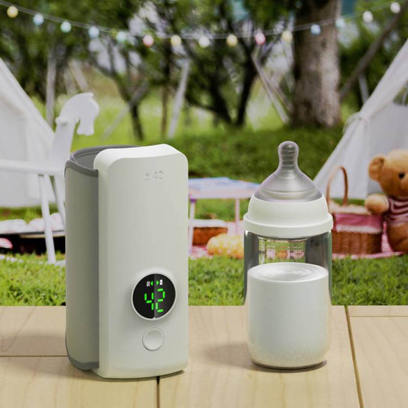Bình Hâm Nóng Sữa Em Bé 6000mAh Có Màn Hình LED Hiển Thị Nhiệt Độ Tiện Dụng Mang Theo Du Lịch Cắm Trại