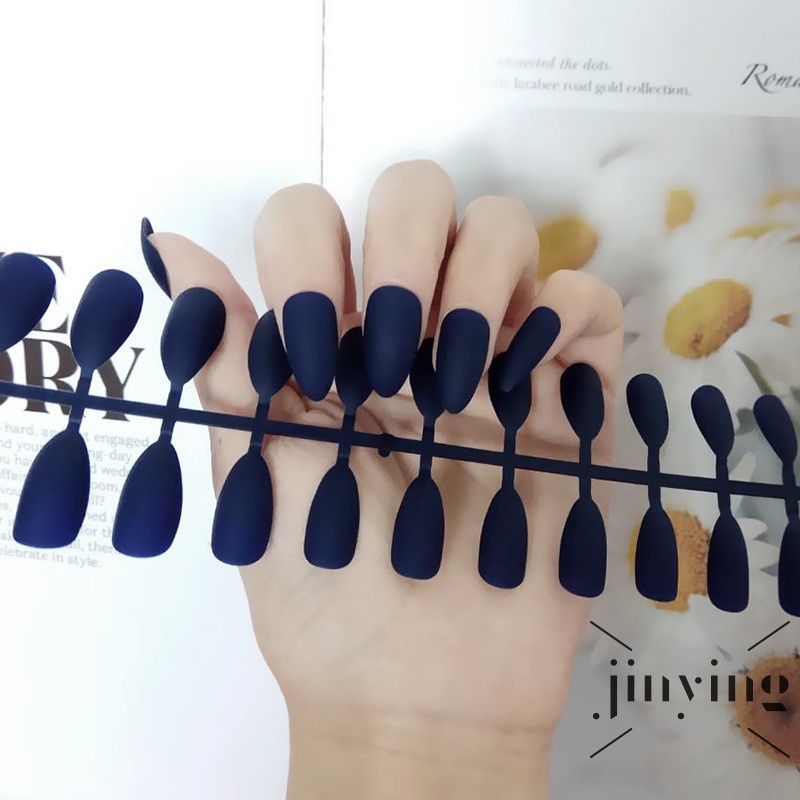 GETNOIVAS [Hàng mới về] Móng tay giả dài màu trơn thời trang cho nữ