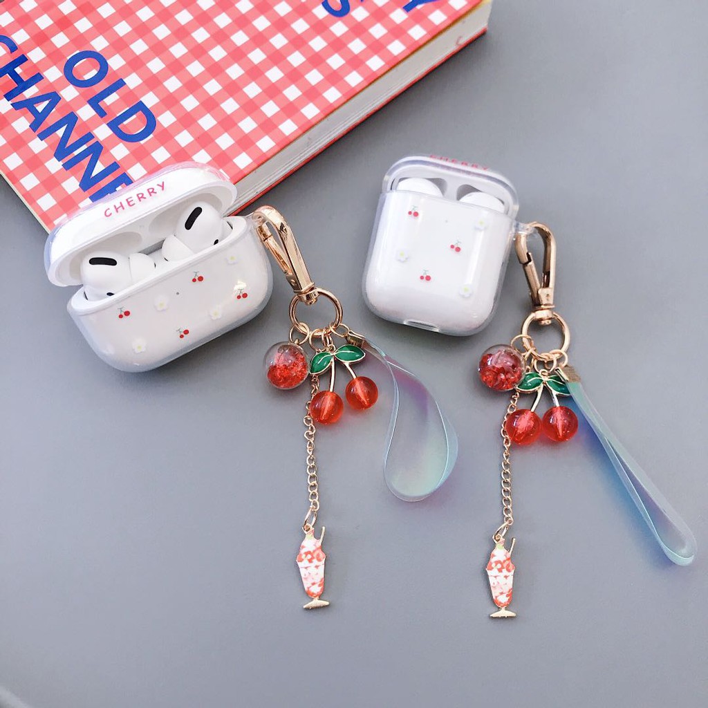 Vỏ Bảo Vệ Hộp Sạc Tai Nghe Bluetooth Airpods Bằng Tpu Trong Suốt Họa Tiết Cherry Ốp | BigBuy360 - bigbuy360.vn