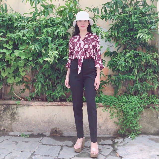 Quần tây nữ vải tuyết mưa, quần âu nữ công sở lưng cao form đẹp | BigBuy360 - bigbuy360.vn