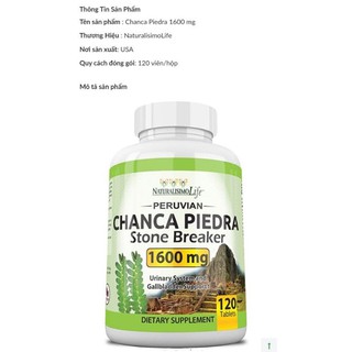 Chanca Piedra Stone Breaker hỗ trợ sỏi thận, sỏi túi mật 1600mg 120v