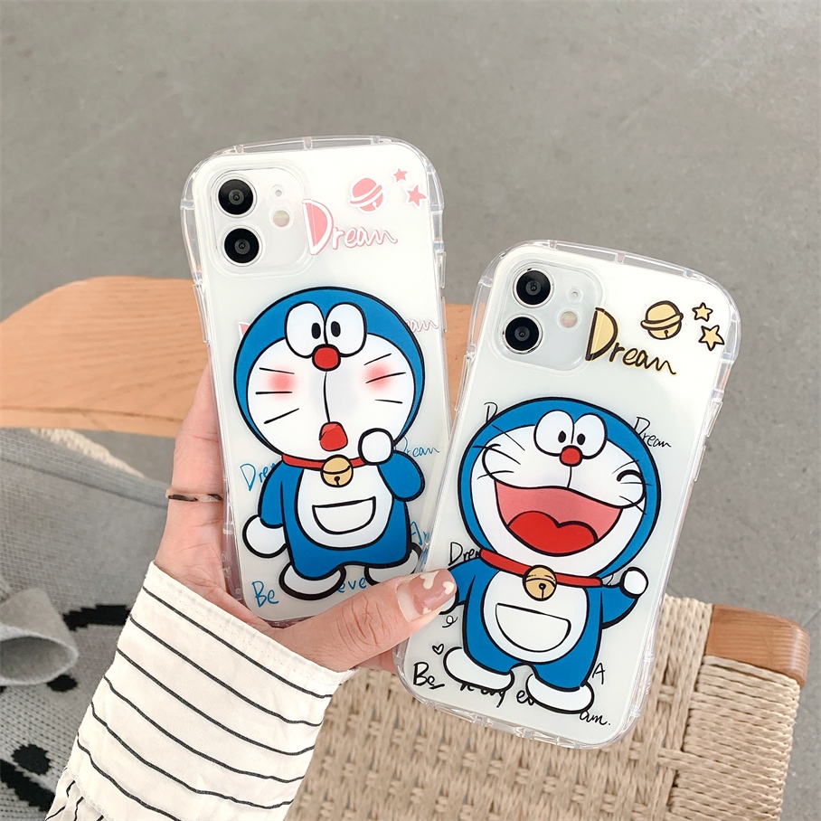 Ốp Điện Thoại Dẻo Trong Suốt Họa Tiết Doremon Dễ Thương Cho For iPhone 13 12 11 Pro Max X XR Xs Max 8 7 6 6s Plus SE 2020