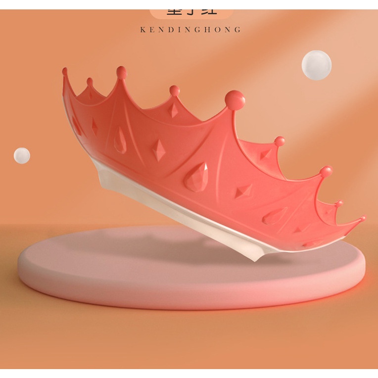 Mũ Gội Đầu Chắn Nước Vương Miện Cho Bé