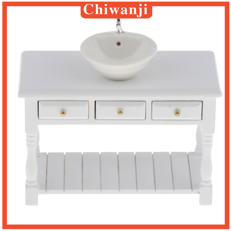 Mô Hình Bồn Rửa Chén Tỉ Lệ 1 / 12 Cho Nhà Búp Bê