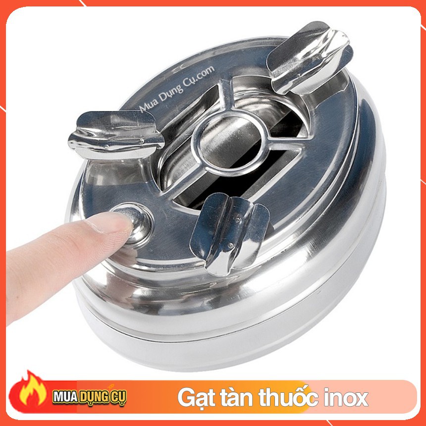 Gạt Tàn Thuốc Inox - Loại Gạt Tàn Bấm