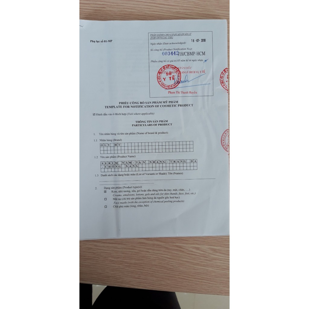 SERUM  NÁM - TÀN NHANG -TRẮNG DA & CHỐNG NẮNG OLY HT 25ml