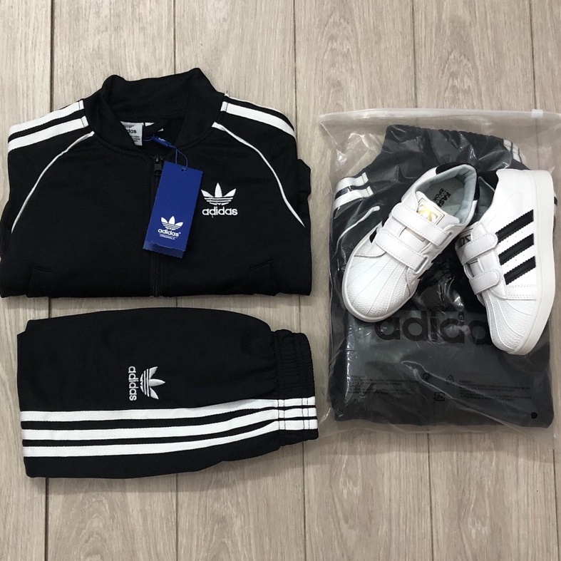 Đồ bộ thu đông cho bé trai - Bộ khoác nỉ Adidas cho bé trai size 3-10t