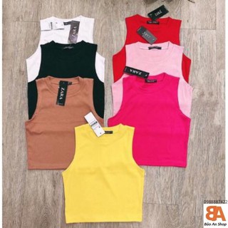 Áo ba lỗ cổ tròn cao vải gân tăm nhiều màu_áo 3 lỗ body