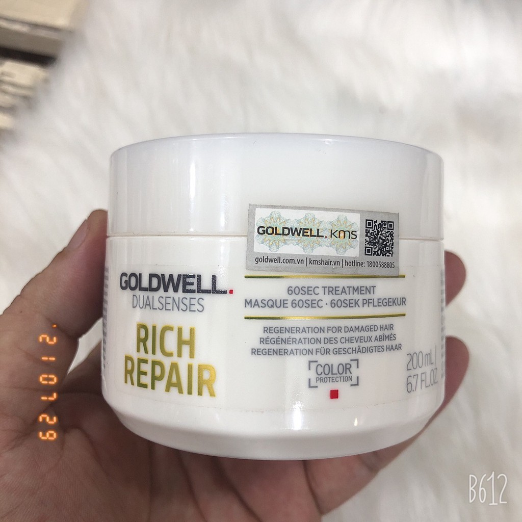 Hấp Dầu Phục Hồi Tóc Hư Tổn 60 RICH REPAIR GOLDWELL 200ML 500ML và 1000ml