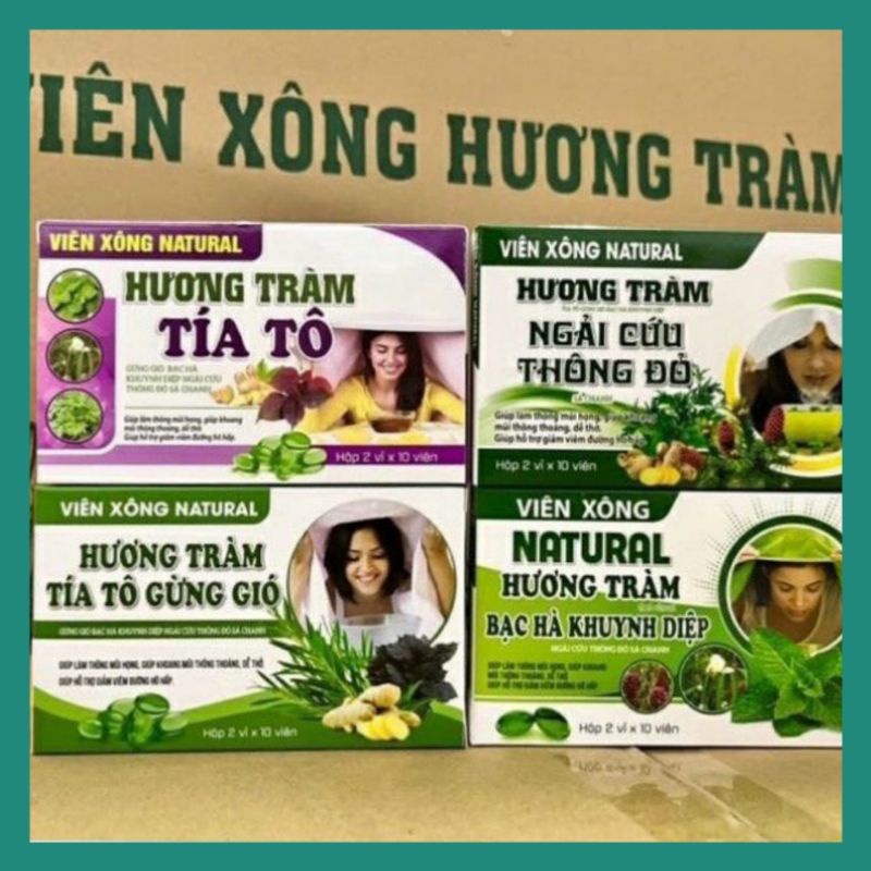 viên xông hương tràm, sả chanh, tía tô, thông đỏ, sản phẩm thiên nhiên hiệu quả trong điều trị covid, hộp 20 viên