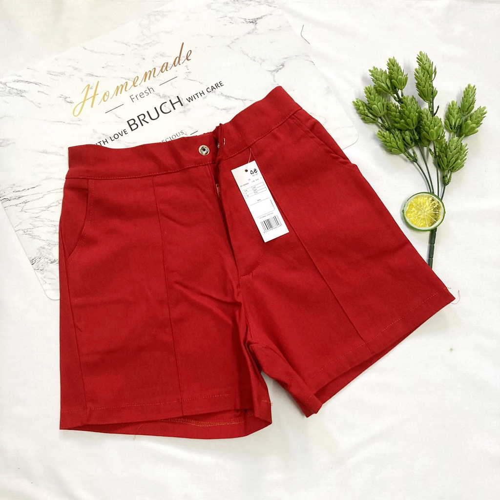 Quần đùi nữ từ 43-46kg - quần sọt short nữ vải kaki Lưng Cao - QU75