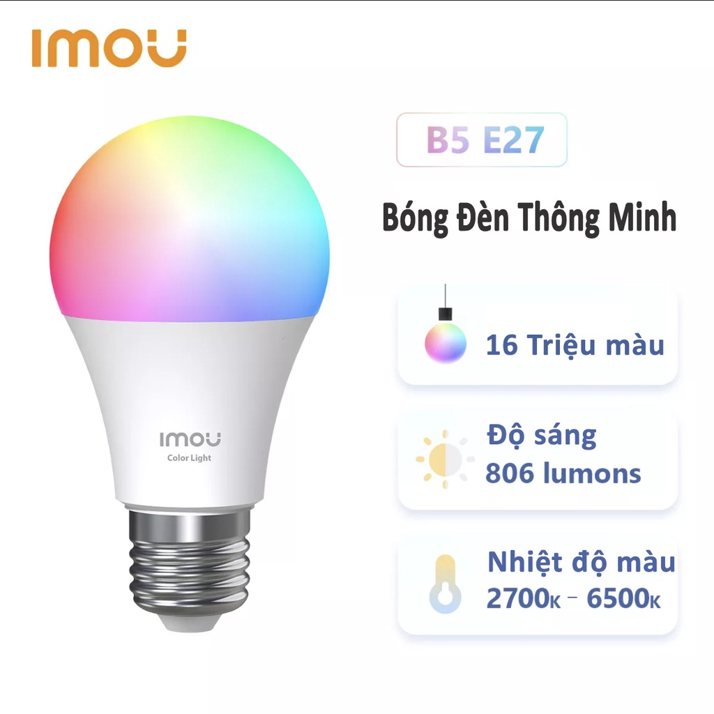 Bóng Đèn LED Thông Minh IMOU 9W Điều Khiển Bằng Giọng Nói CL1B-5 - TRANGIATELECOM
