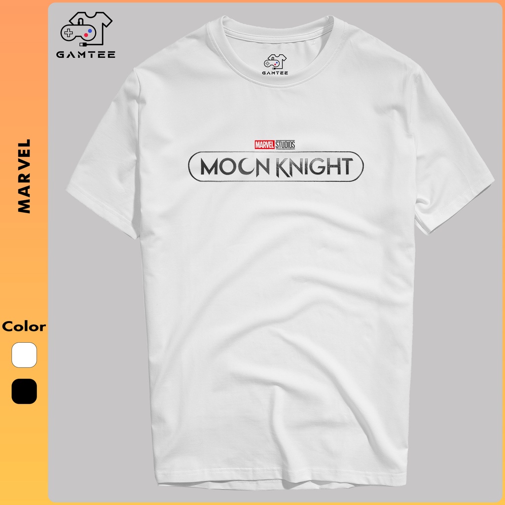 Áo thun in hình Moon Knight Marvel, áo thun tay ngắn, cổ tròn, chất liệu cotton-MV11-GAMTEE